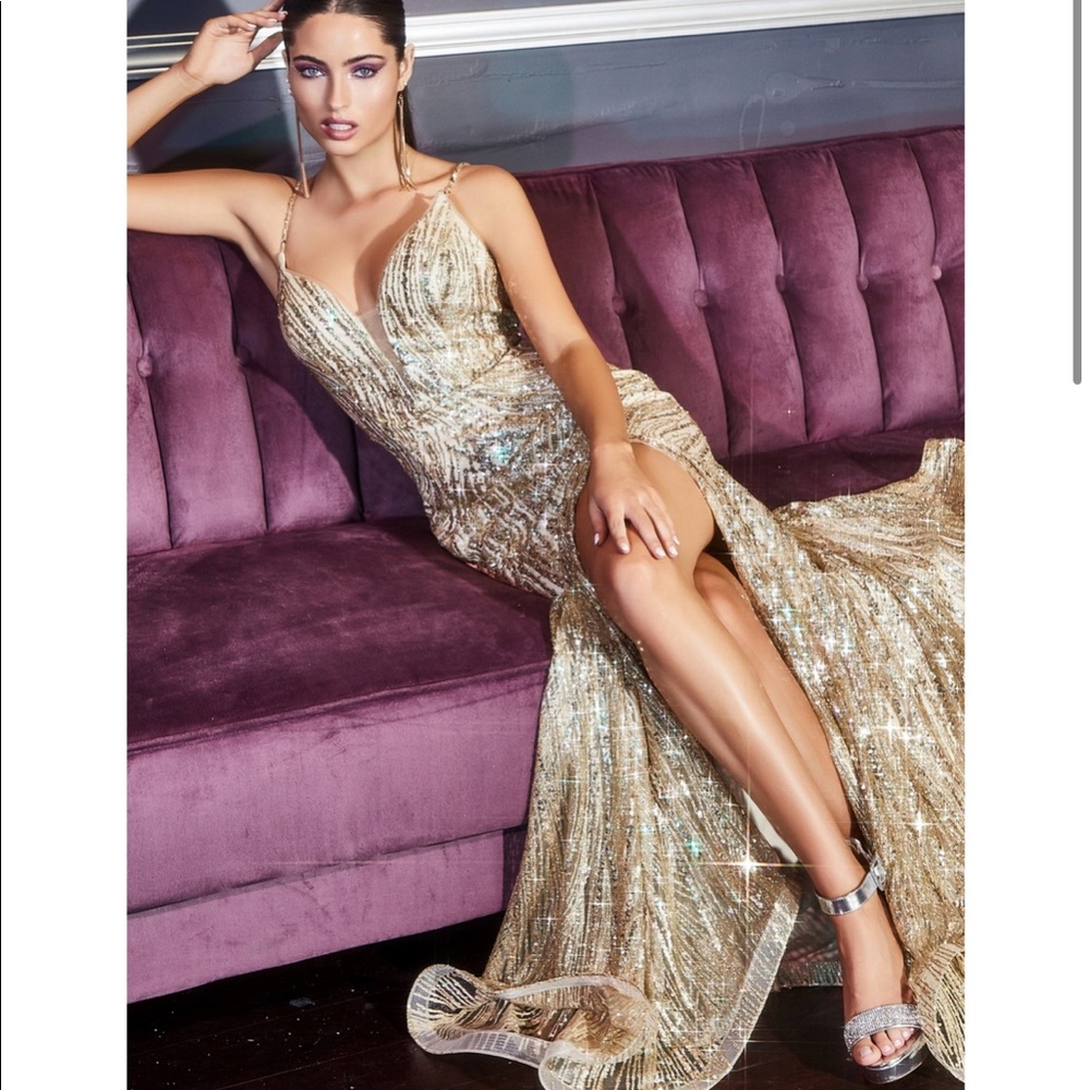 Gold Glitter Mermaid Dress